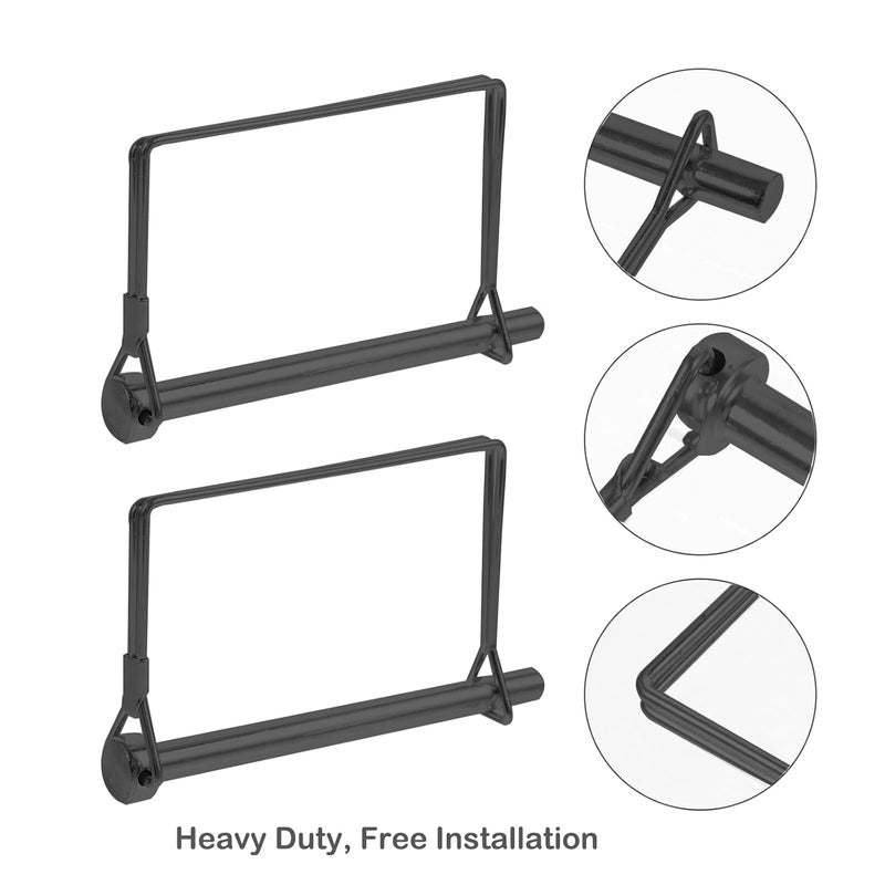 Truleego 2 Pack Trailer Hitch Pin 3/8 x 4 Inch Zinc Coated Steel Towing Coupler Pin Quick Release Trailer Lock Pin for Truck Agricultural Equipment Towing PTO Shaft Heavy Duty Hitch Pin Trailer Safety Pin - Image 3